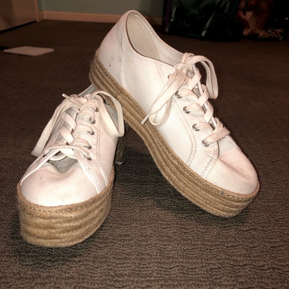 steve madden white platform shoes